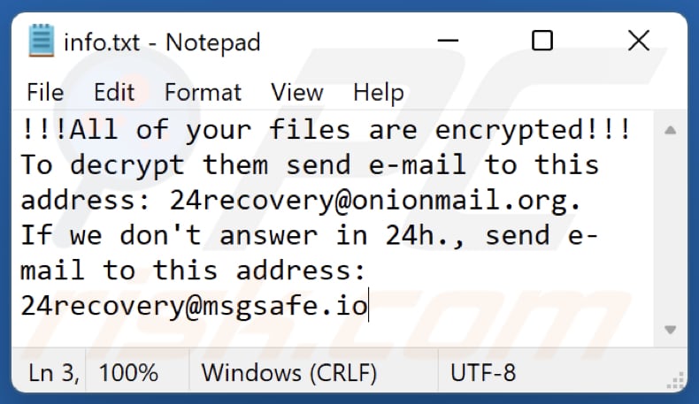 MURK Ransomware Textdatei (info.txt)