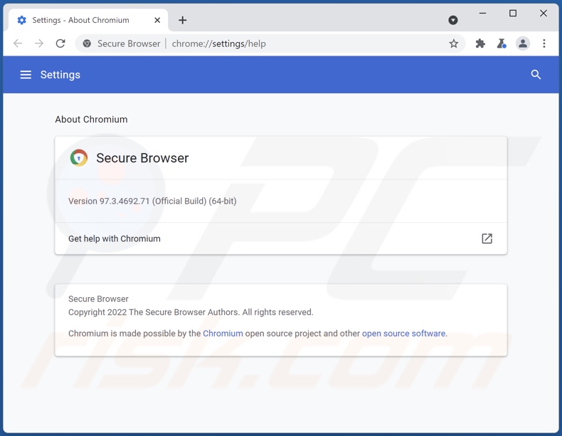 Secure Browser detaillierte Info