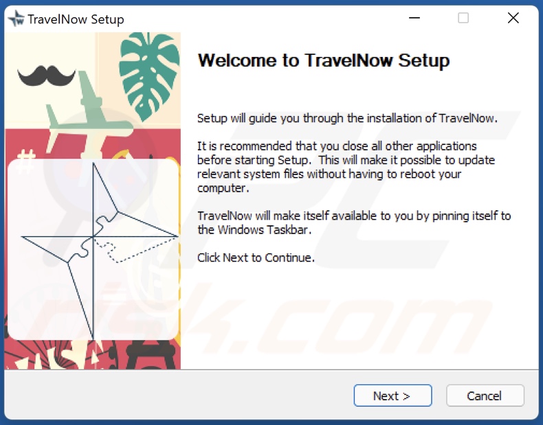 Official TravelNow Adware Installationsprogramm