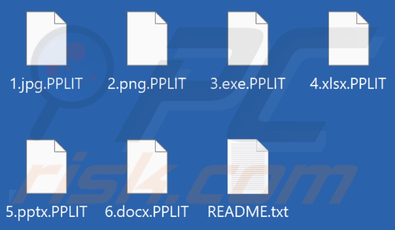 Von VSOP Ransomware verschlüsselte Dateien (.PPLIT Erweiterung)