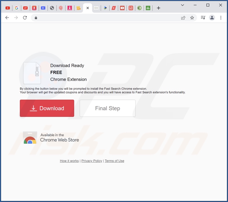 Webseite zur Förderung des Keep It Secure Browserentführers
