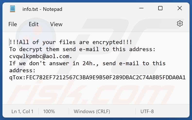 LKS Ransomware Textdatei (info.txt)