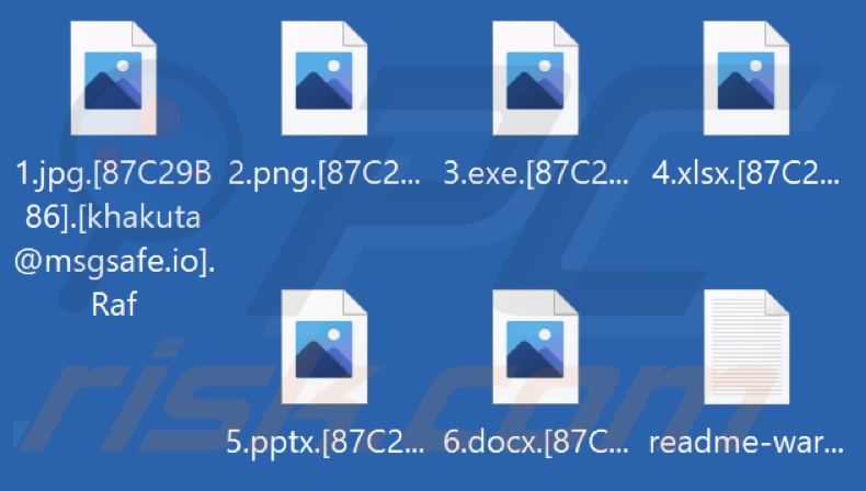 Von Raf Ransomware verschlüsselte Dateien (.Raf Erweiterung)