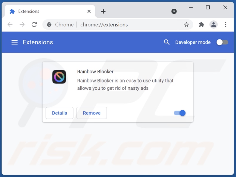 Rainbow Blocker Werbung von Google Chrome entfernen Schritt 2