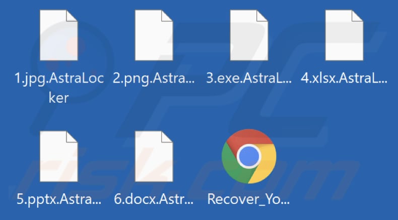 Von AstraLocker verschlüsselte Dateien (.AstraLocker Erweiterung)