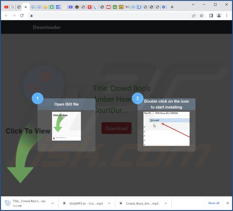 Webseite, die Healthiness Adware fördert