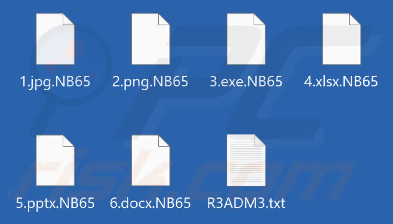 Von NB65 Ransomware verschlüsselte Dateien (.NB65 Erweiterung)
