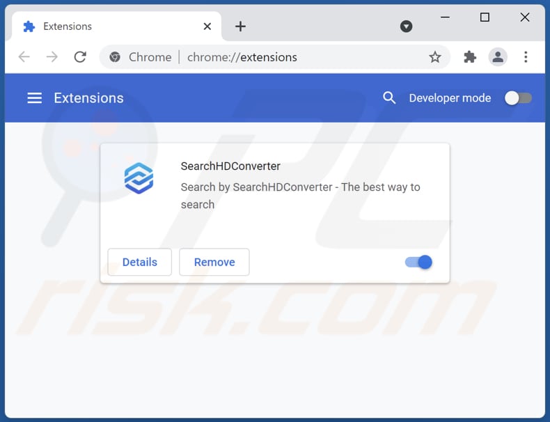 Mit searchhdconverter.com verwandte Google Chrome Erweiterungen