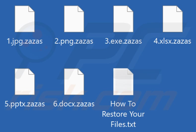 Von Zazas Ransomware verschlüsselte Dateien (.zazas Erweiterung)