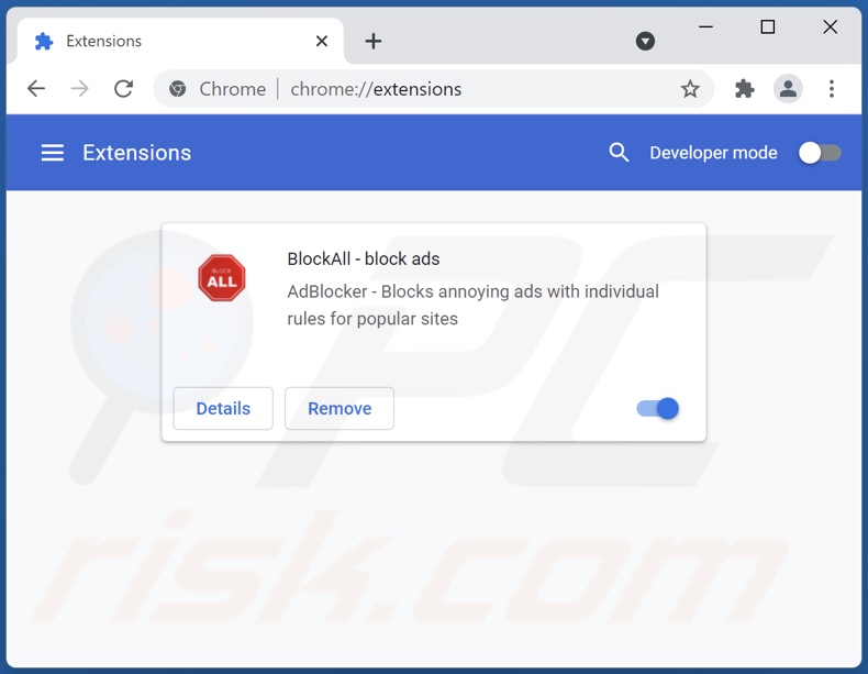 BlockAll - block ads Werbung von Google Chrome entfernen Schritt 2