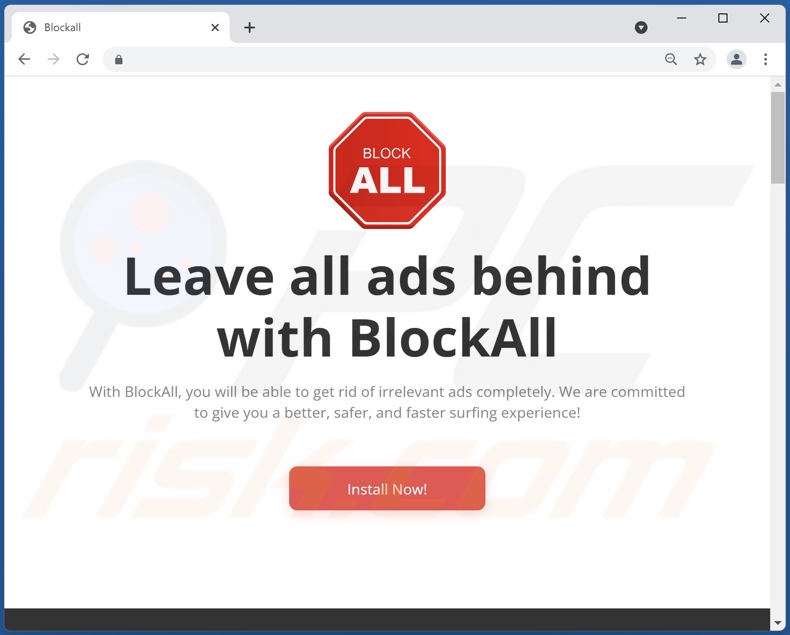BlockAll - block ads Adware offizielle Werbeseite
