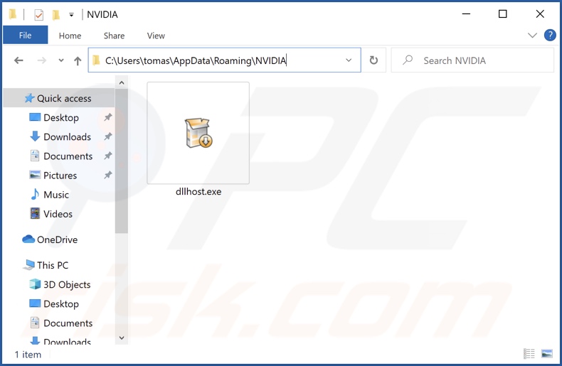 Dllhost.exe Malware Installationsordner