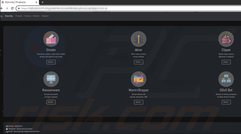 Eternity Malware wird auf der Tor Webseite gefördert