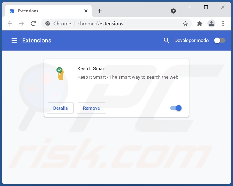 Mit keepitsmart.today verandte Google Chrome Erweiteurngen entfernen