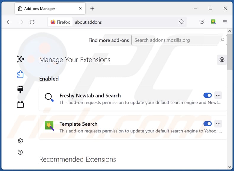 Settings Adware von Mozilla Firefox entfernen Schritt 2