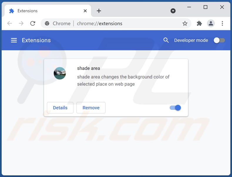 shade area Adware von Google Chrome entfernen Schritt 2