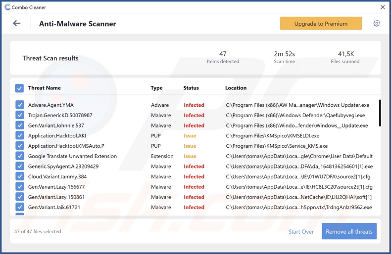 CryptoWallet Address Replacing Malware Erkennungsbeispiele