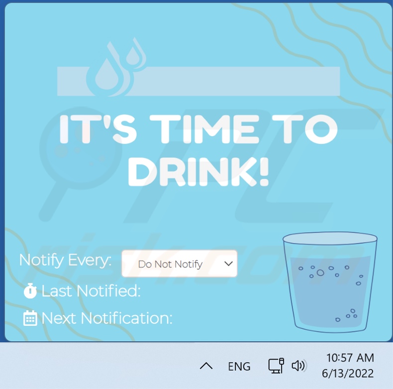 Aussehen der Drinker Adware App