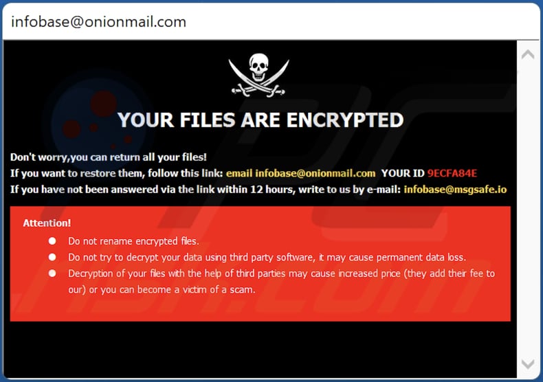 Info Ransomware Textdatei (Info.hta)