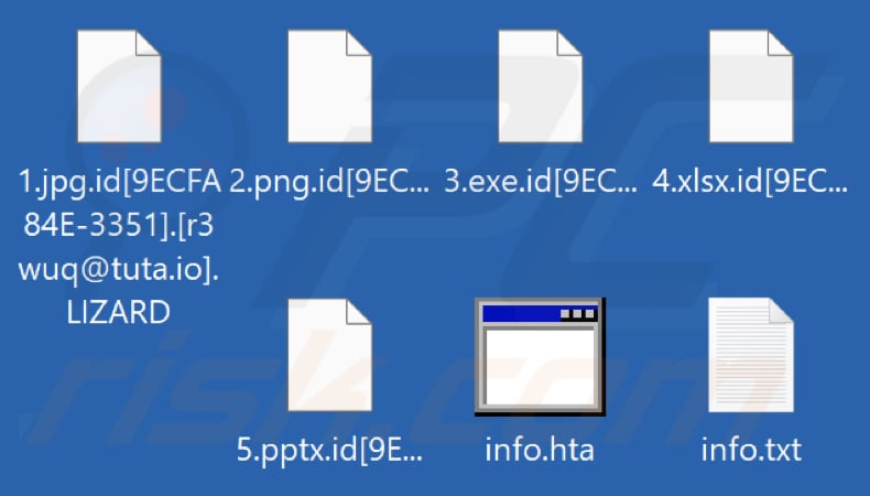 Von LIZARD Ransomware verschlüsselte Dateien (.LIZARD Erweiterung)