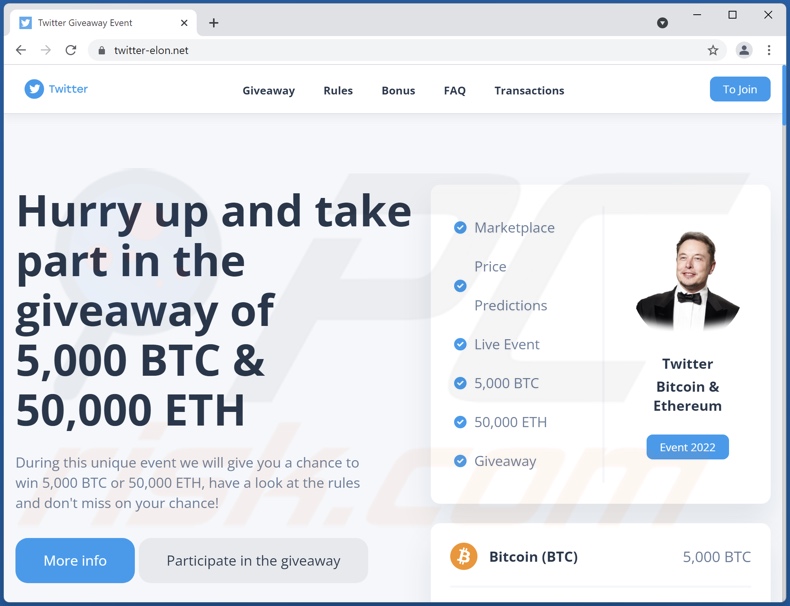 Twitter Crypto Giveaway Betrug