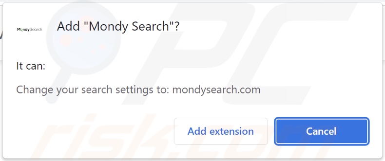 Mondy Search Browserentführer bittet um Genehmigung