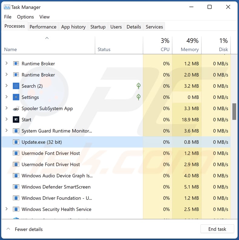 paradies clipper läuft als update.exe im Task-Manager