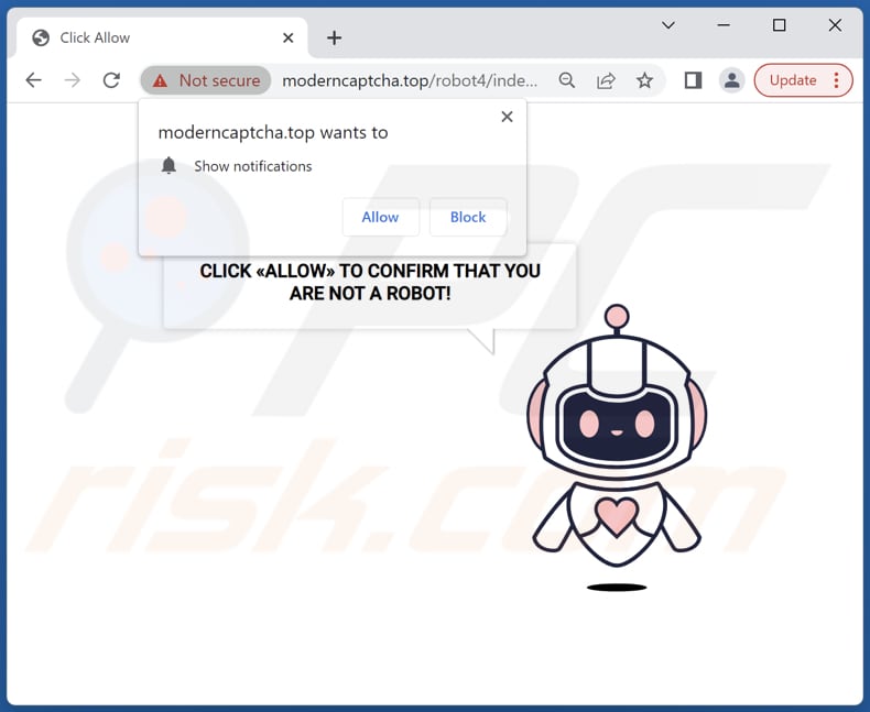 moderncaptcha[.]top Werbung