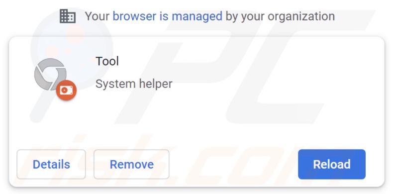 Tool Adware-artige Browsererweiterung