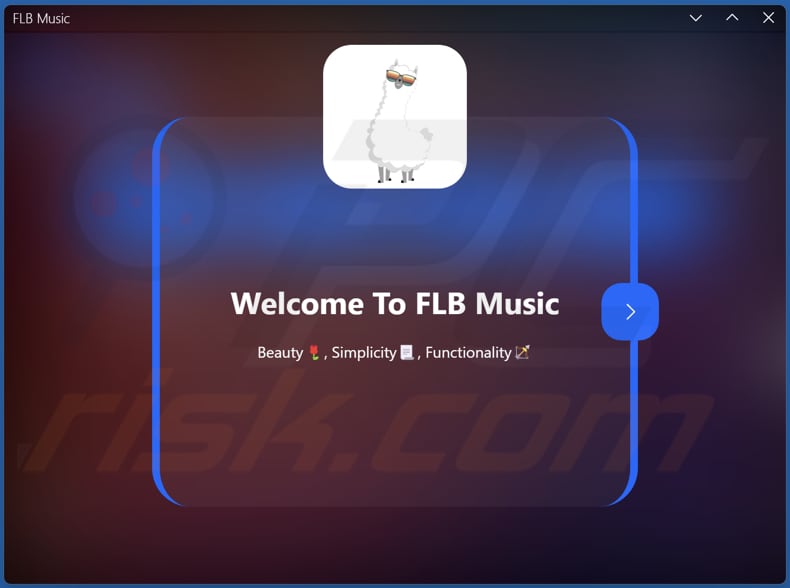 FLB Music Adware Benutzeroberfläche
