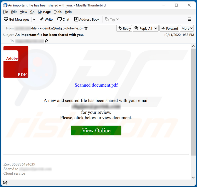 A File Was Shared With You Spam-E-Mail (2022-10-12)