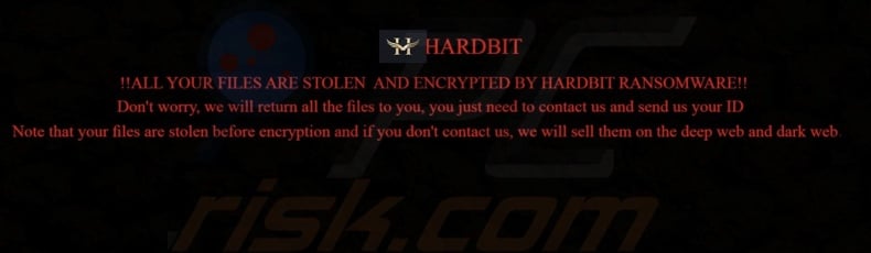 HARDBIT Ransomware Bildschirmhintergrund