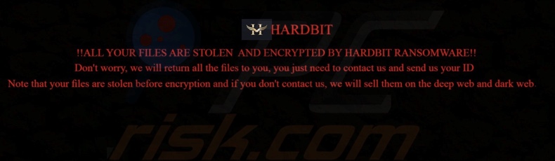 HARDBIT Ransomware Bildschirmhintergrund