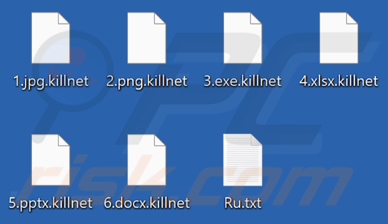 Von Killnet Ransomware verschlüsselte Dateien (.killnet Erweiterung)
