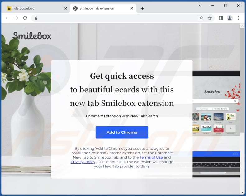 smilebox tab Browserentführer offizielle Seite