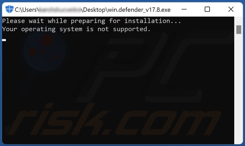 update windows defender Pop-up-Betrugsfenster das nach dem Ausführen einer heruntergeladenen Datei erscheint
