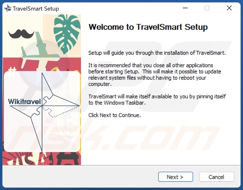 Wikitravel Travelsmart Adware Installationsprogramm