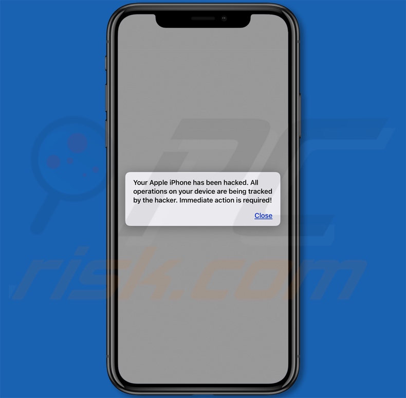 Your Device Apple iPhone Has Been Hacked Betrug erstes Dialogfenster