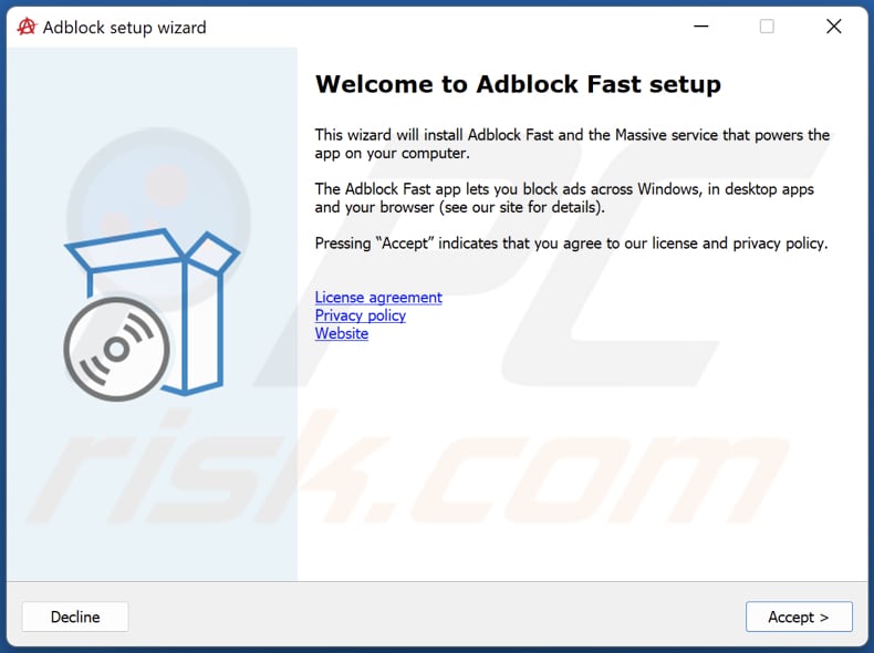 adblock fast Adware Installationsprogramm