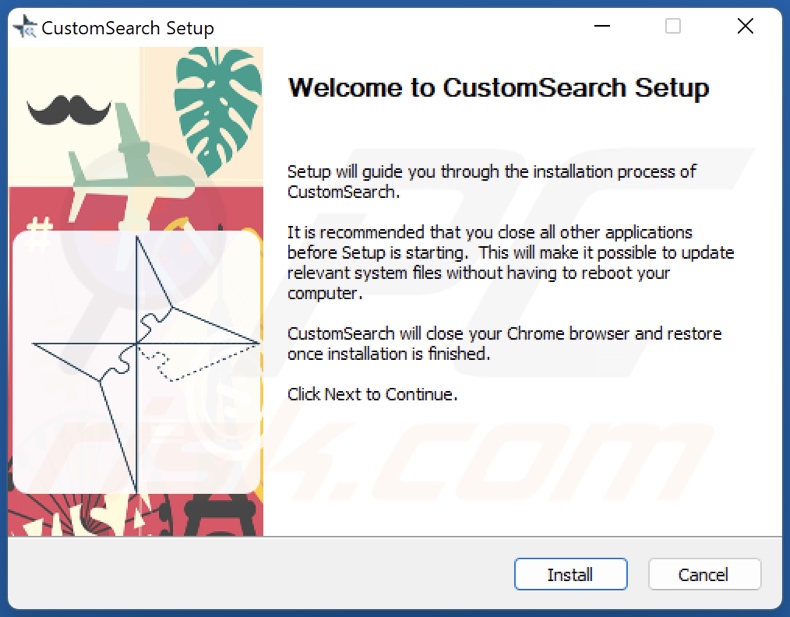 CustomSearch Browserentführer Installations-Setup