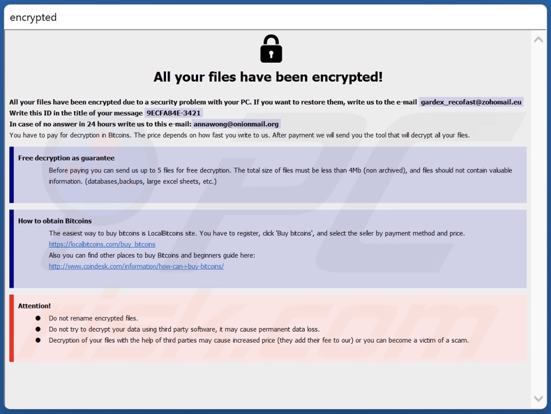 Faust Ransomware Pop-up (info.hta)