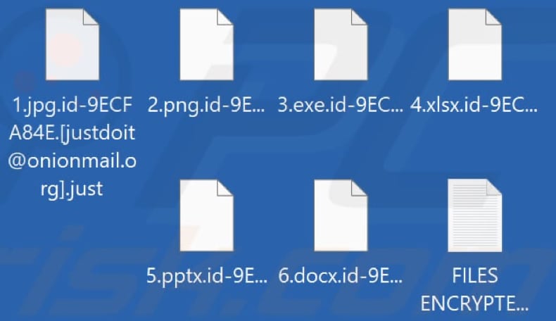 Von Just Ransomware verschlüsselte Dateien (.just Erweiterung)