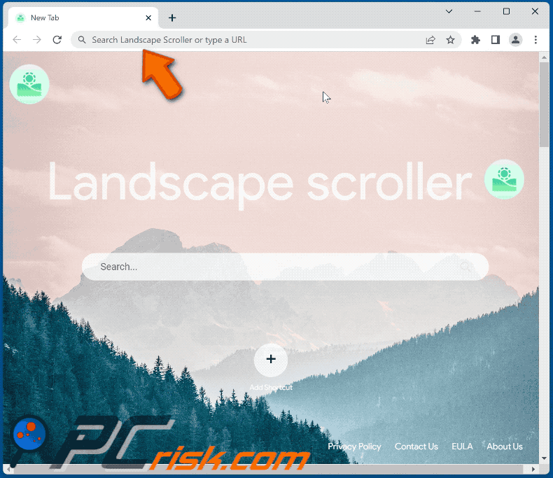 landscape scroller Browserentführer search.landscapescroller.net zeigt Google-Ergebnisse