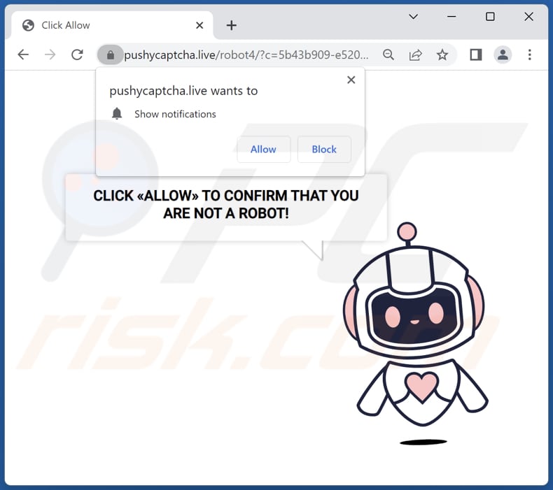 pushycaptcha[.]live Werbung