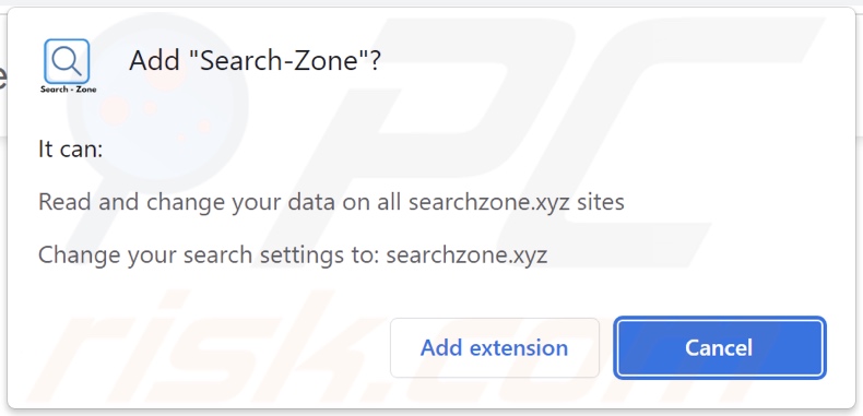 Search-Zone Browserentführer bittet um Berechtigungen