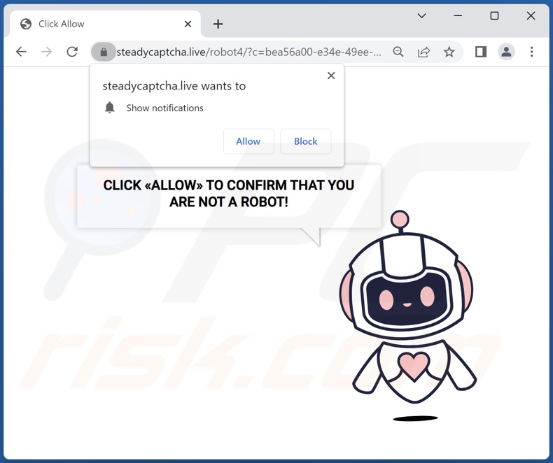 steadycaptcha[.]live Pop-up-Weiterleitungen