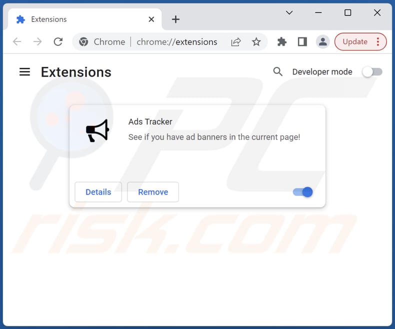 Ads Tracker Adware von Google Chrome entfernen Schritt 2