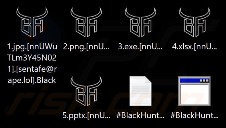 Von Black Hunt Ransomware verschlüsselte Dateien (.Black Erweiterung)