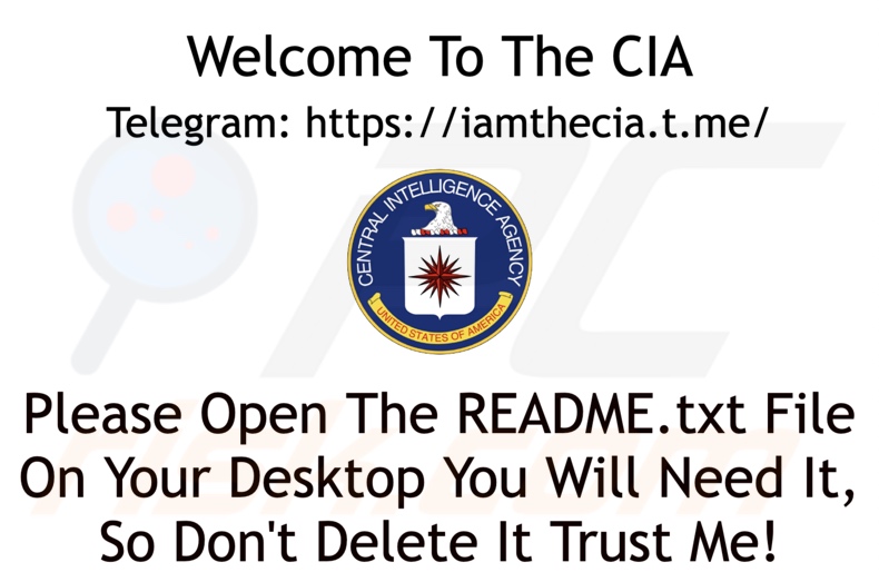 Eine weitere Variante des CIA Ransomware-Hintergrunds
