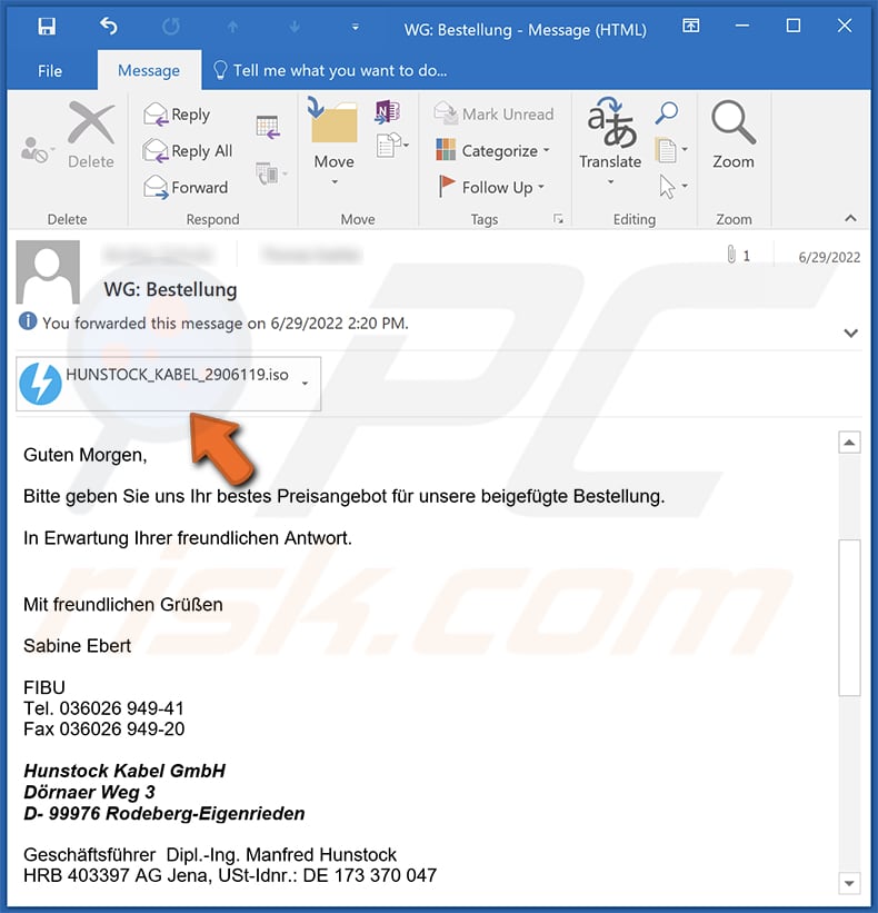 DarkTortilla Malware-Spam E-Mail verbreitet DarkTortilla